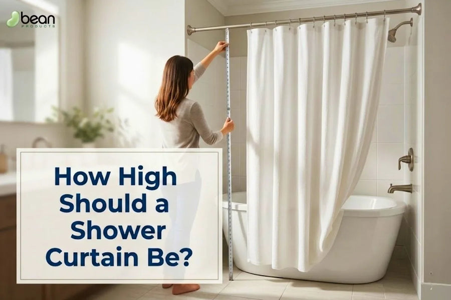 how high should a shower curtain be