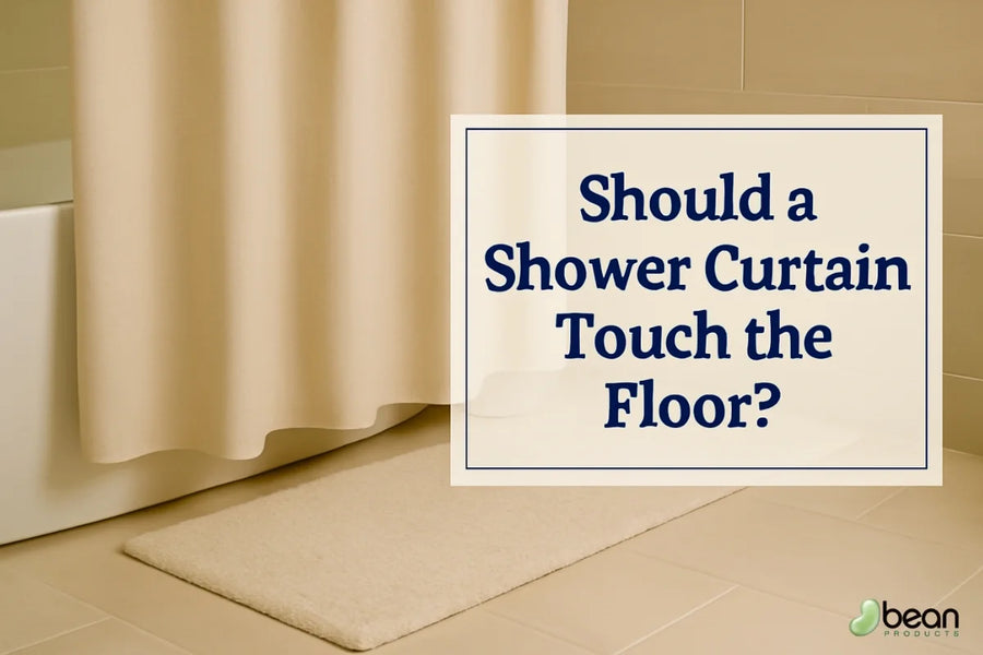 should a shower curtain touch the floor