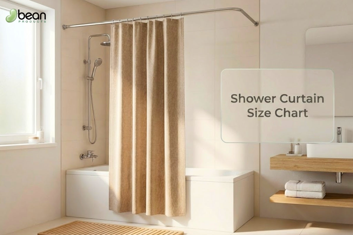 Shower Curtain Size Chart – Bean Products