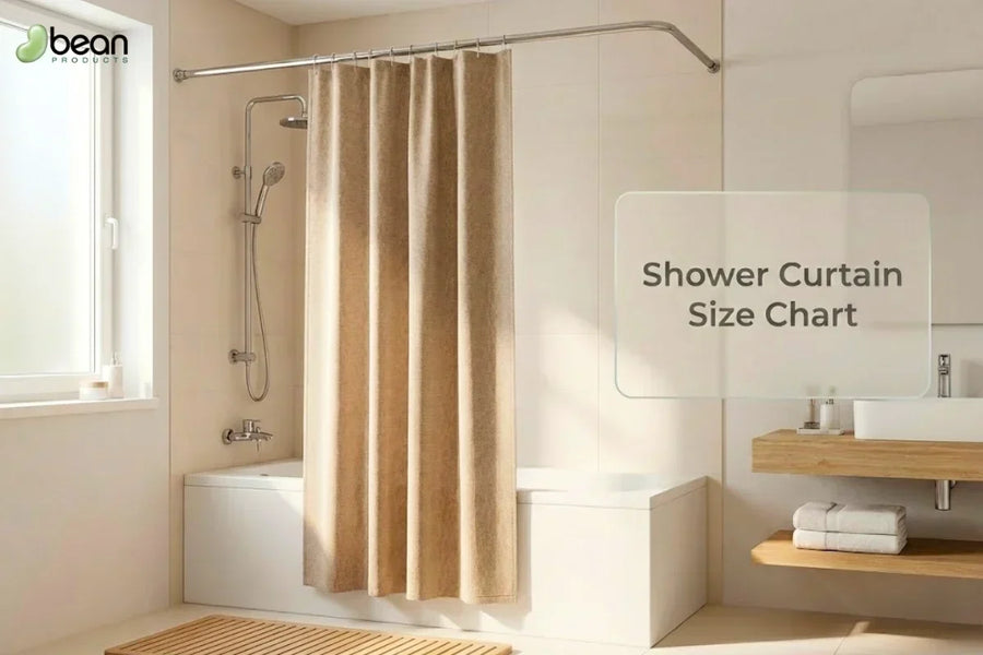 shower curtain size chart