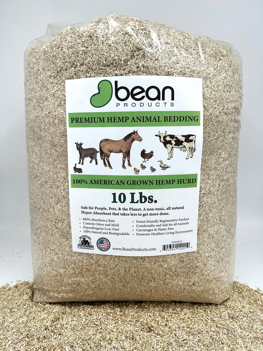 Organic hemp animal bedding 10 lb bag USA grown chicken horse litter natural absorbent hemp bedding