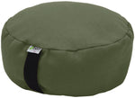 100% hemp zafu meditation cushion hemp fabric and hemp fill cactus green round made in usa