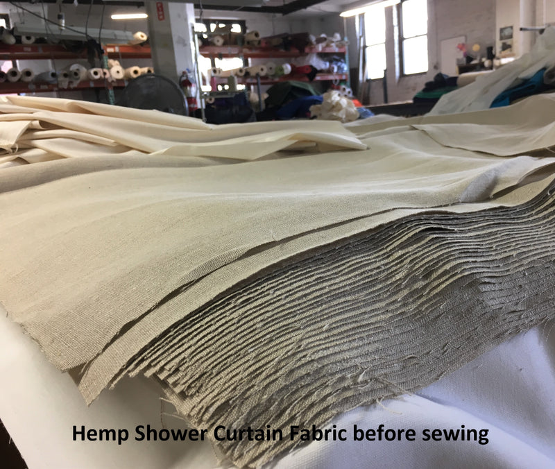 Hemp Shower Curtain – Bath, Tub + Stall Sizes – Made in USA