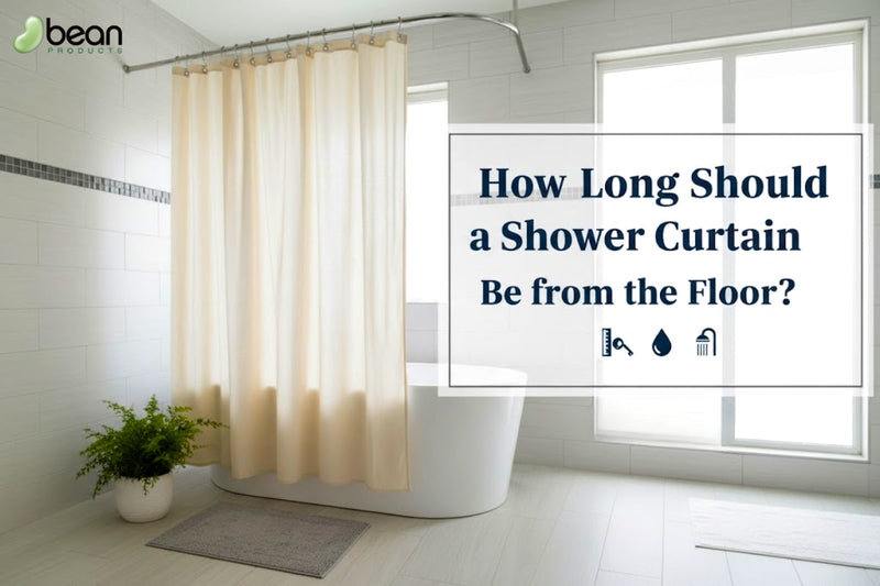 how long should a shower curtain be from the floor