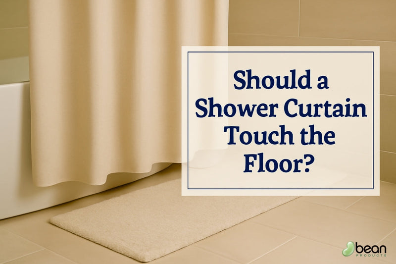 should a shower curtain touch the floor