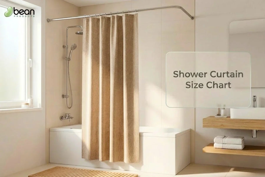 shower curtain size chart