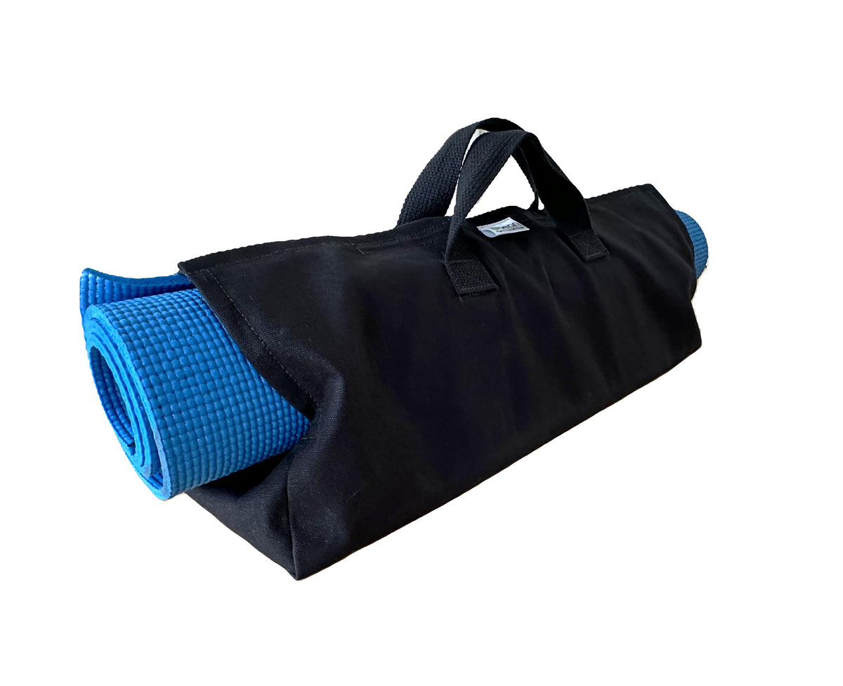 Carry bag with meditation bench and mat for easy transport and storage
