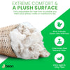 kapok fiber Bird-friendly down-like softness fiber with green background and bean logo