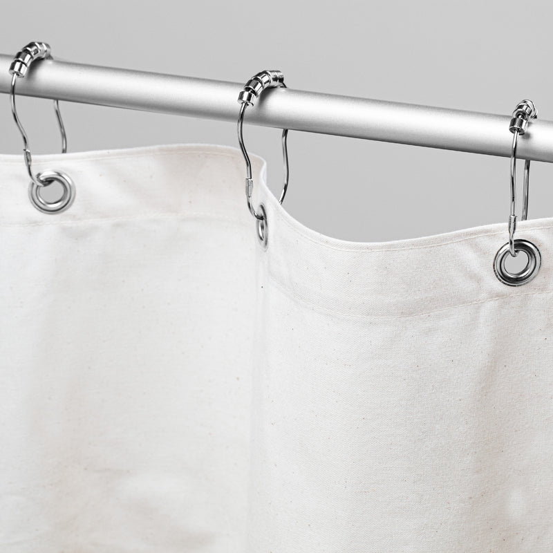 24 Packs Plastic Shower Curtain Rings Hooks for Bathroom Shower Window  Rod-Black 