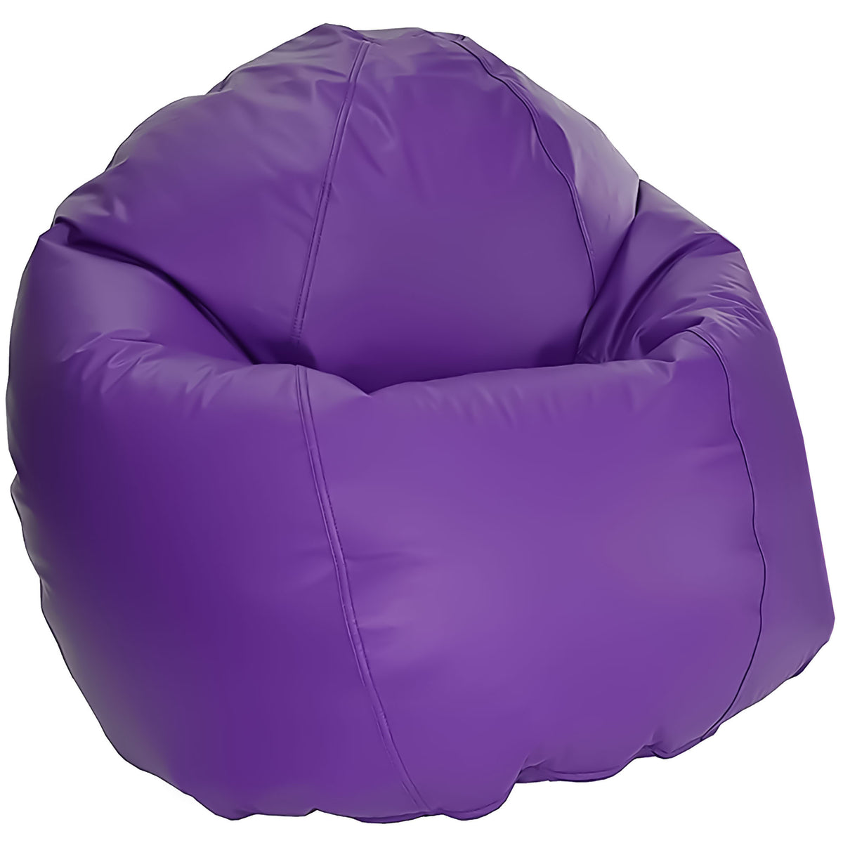 Purple outdoor bean bag chair empty, soft durable kids seating option