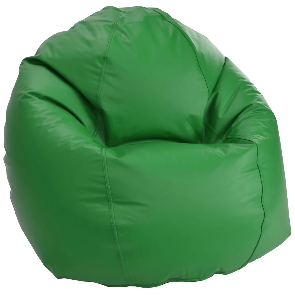 Green outdoor bean bag chair empty, soft waterproof kids chair