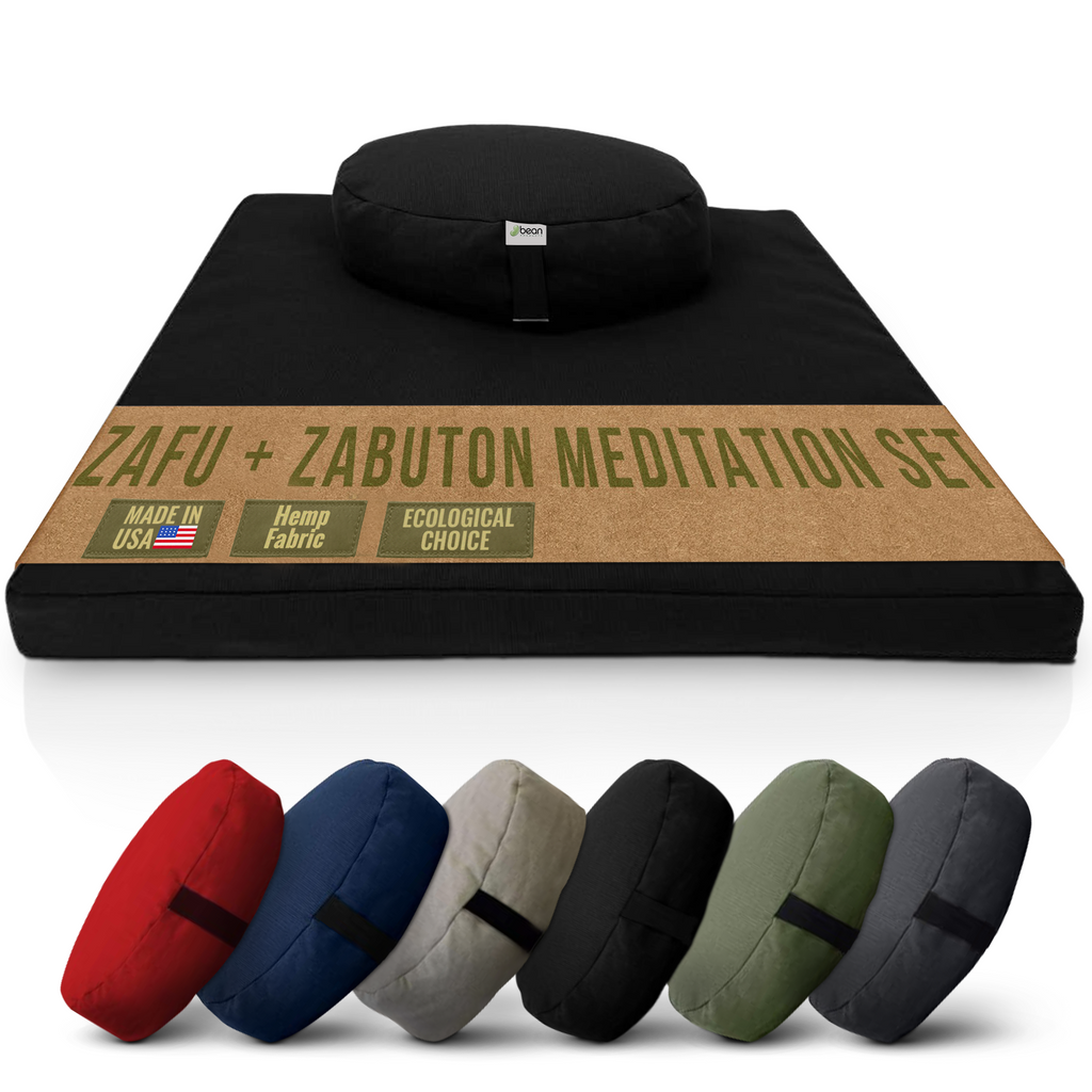 【SEPABATH 】MINNANO CUSHION LARGE Hemp Meditation Cushion Set - Zafu Zabuton for Comfort – Bean Products