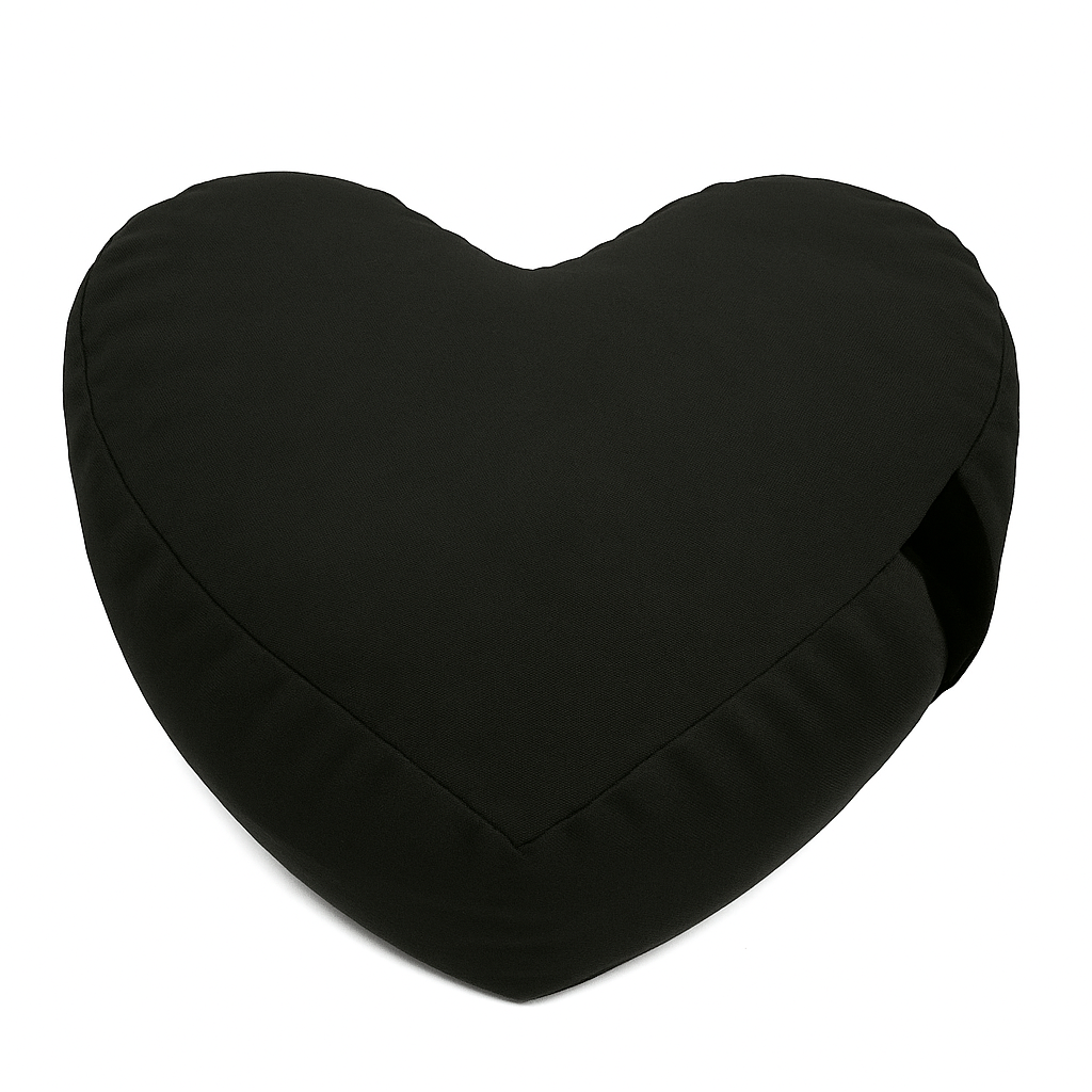 Heart Zafu Meditation Cushion - Organic Buckwheat Support – Bean