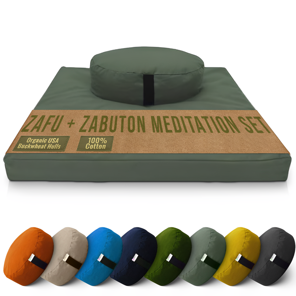 Cotton Zafu and Zabuton Meditation Set