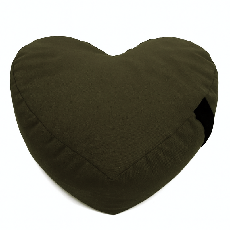 Heart Zafu Meditation Cushion - Organic Buckwheat Support – Bean