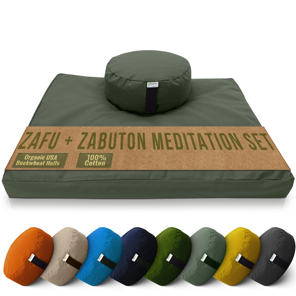 Cotton Zafu and Zabuton Meditation Set