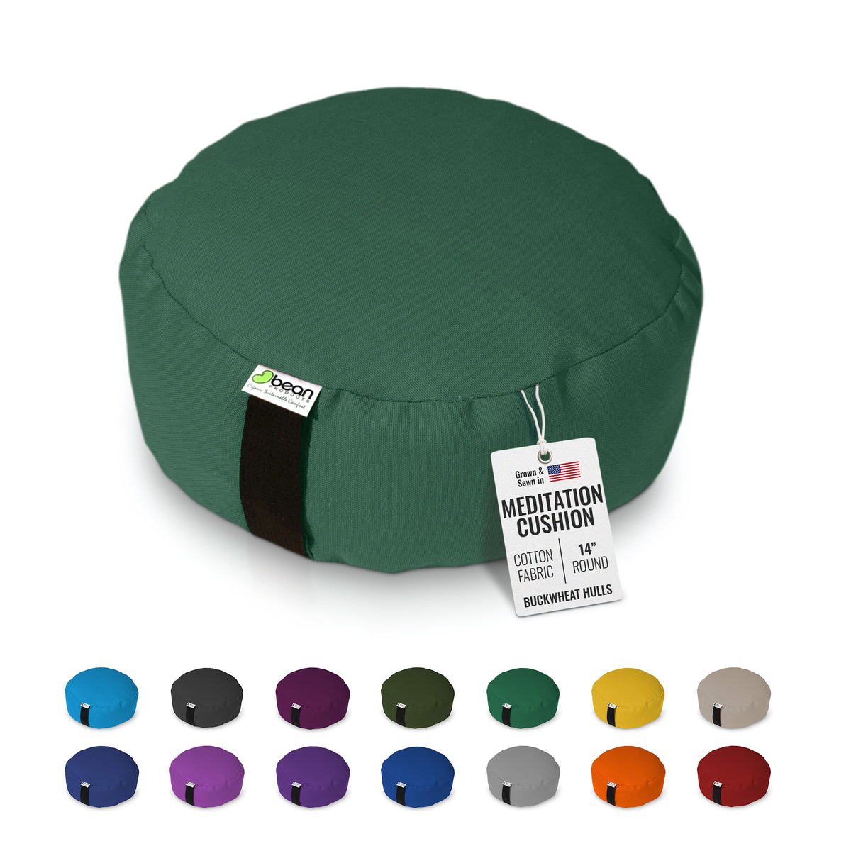 Cotton Zafu with Buckwheat Hull Fill