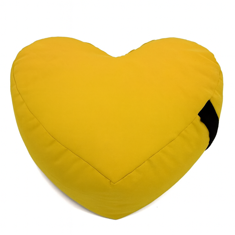 Heart Zafu Meditation Cushion - Organic Buckwheat Support – Bean