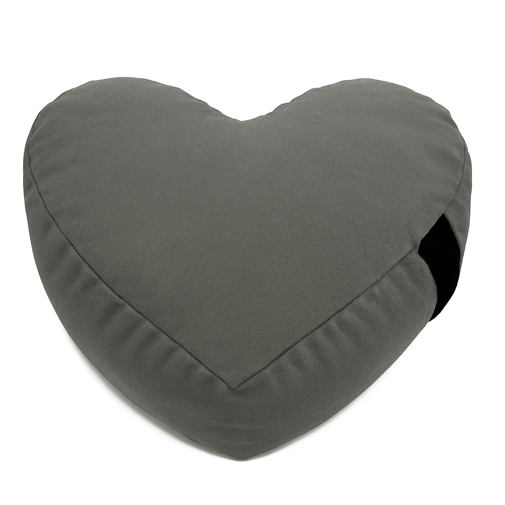 Heart Zafu Meditation Cushion - Organic Buckwheat Support – Bean