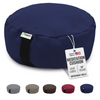 zafu meditation cushion round hemp blue berry color