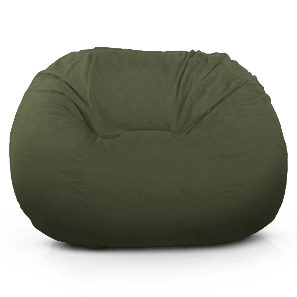Olive green hemp bean bag loveseat eco friendly indoor seating