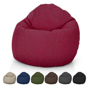 Red kids bean bag chair with cozy soft filling