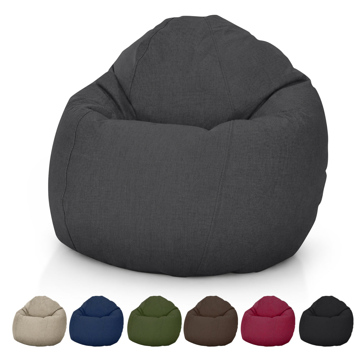 Gray kids bean bag chair with plush supportive design