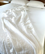 hemp bed sheet set white by bean products