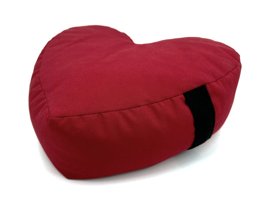 Heart Shaped Zafu Meditation Cushion - Cotton & Buckwheat Hulls