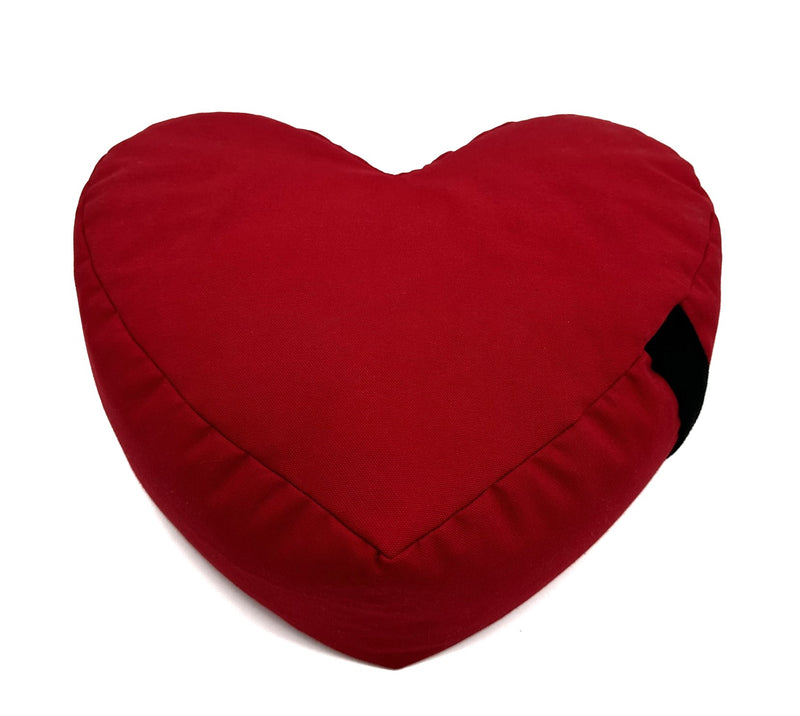 Heart Shaped Zafu Meditation Cushion - Cotton & Buckwheat Hulls