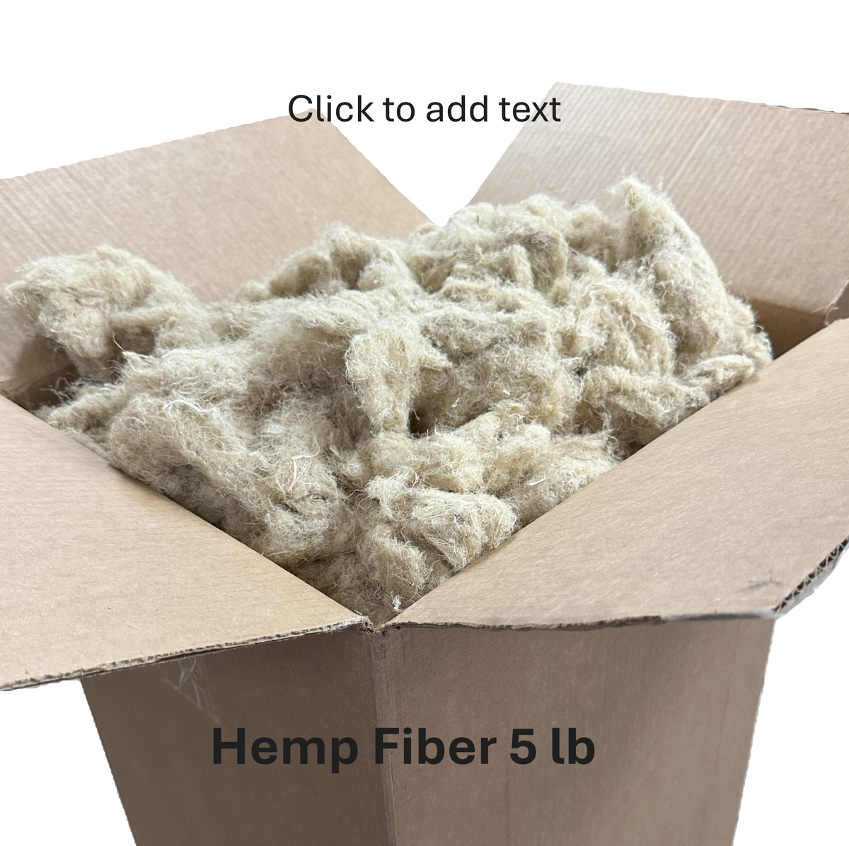 Box of hemp stuff nesting and cage  and pillow cushion fiber fill background 5 pounds