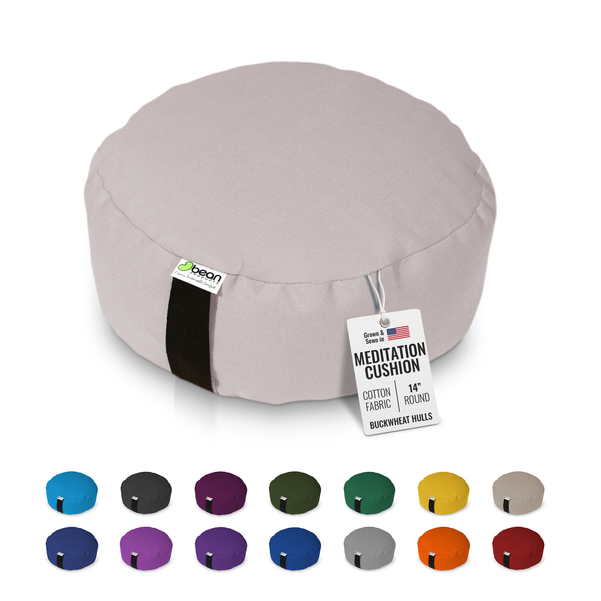 Cotton Zafu with Buckwheat Hull Fill