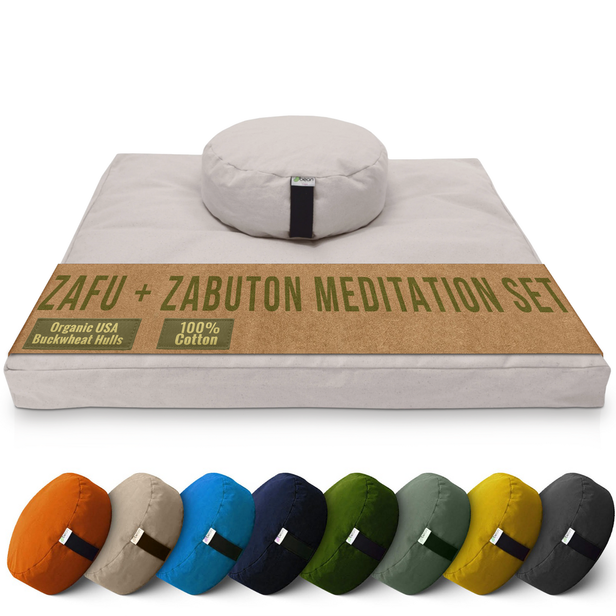Cotton Zafu and Zabuton Meditation Set