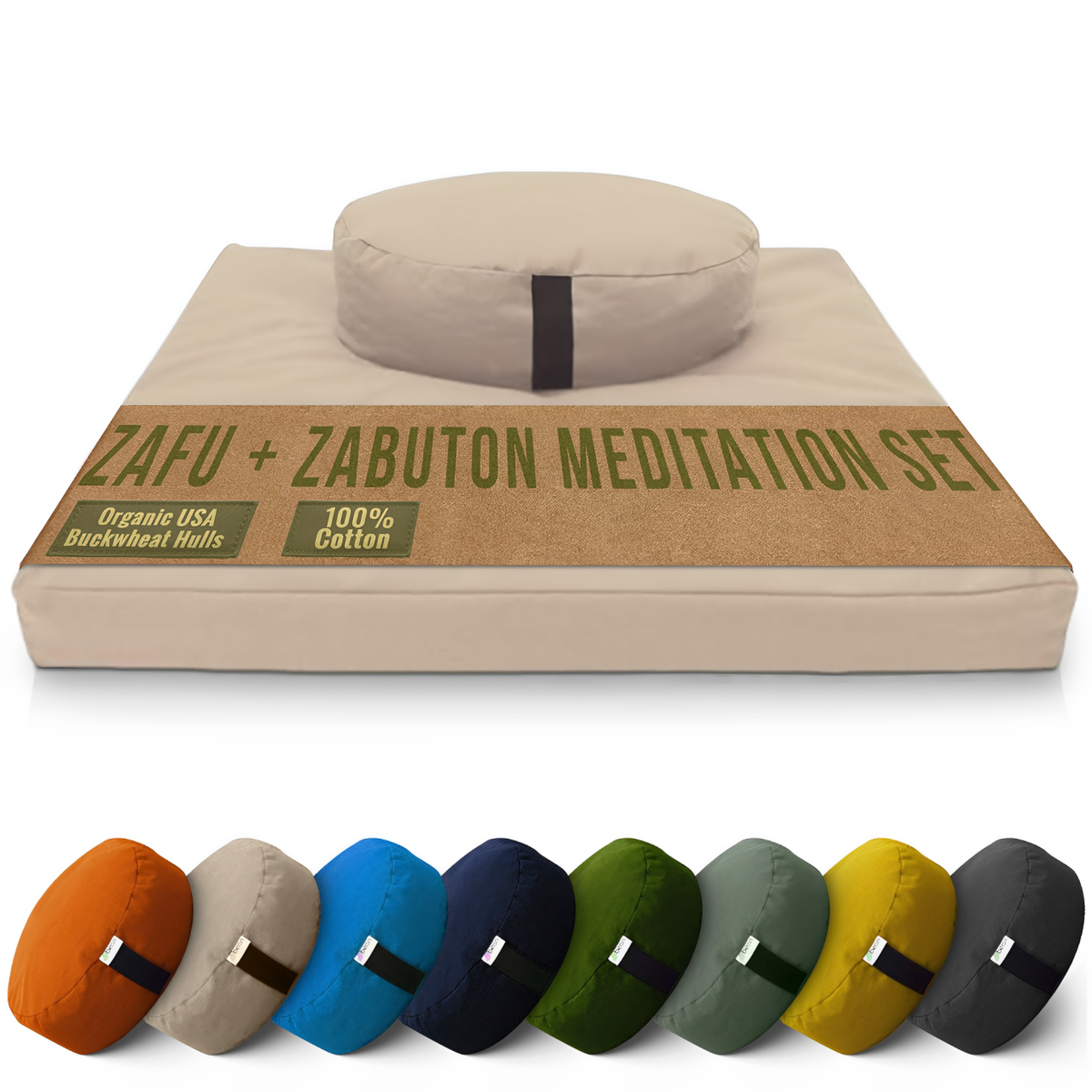 Cotton Zafu and Zabuton Meditation Set