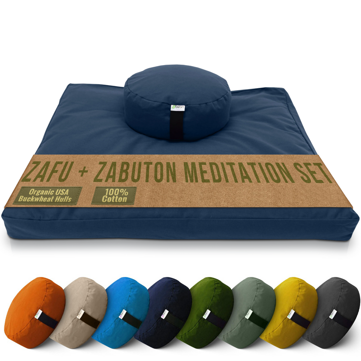 Cotton Zafu and Zabuton Meditation Set