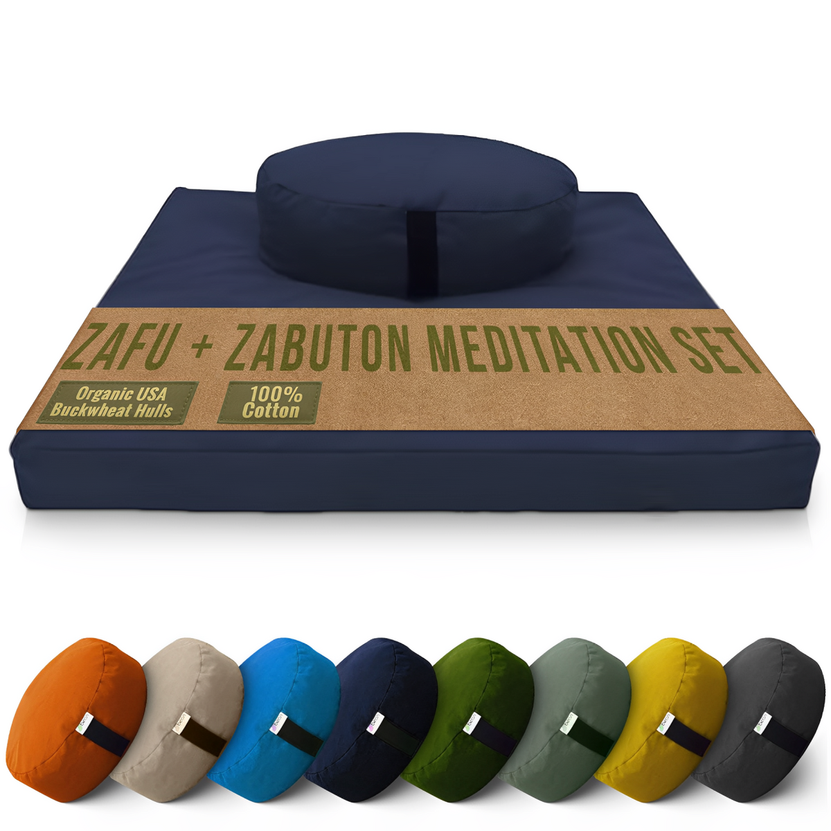 Cotton Zafu and Zabuton Meditation Set