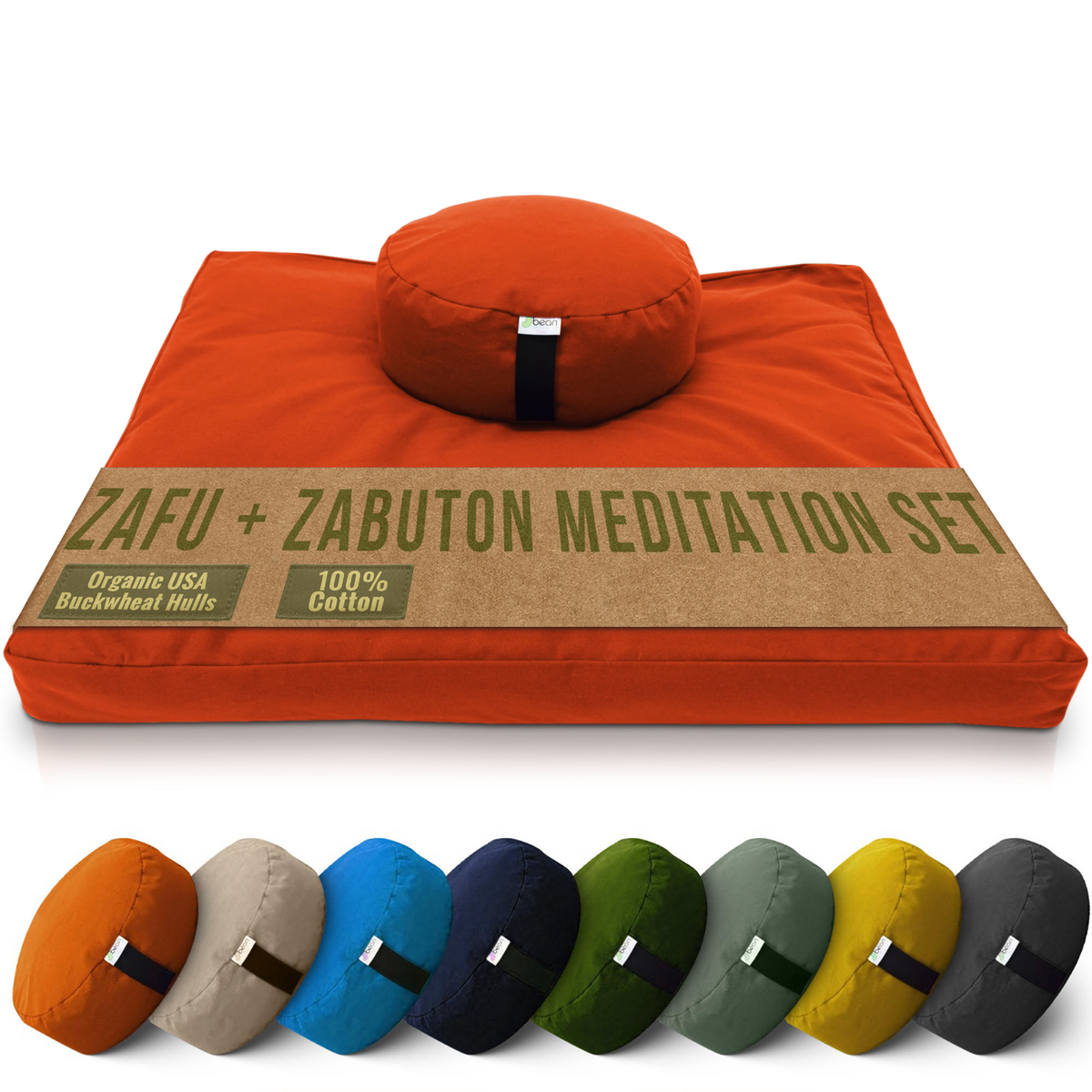Cotton Zafu and Zabuton Meditation Set