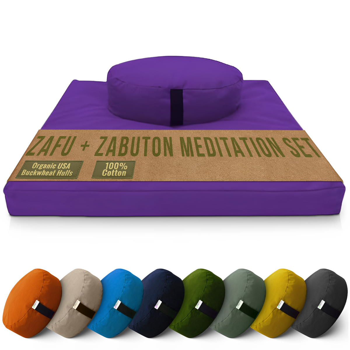 Cotton Zafu and Zabuton Meditation Set