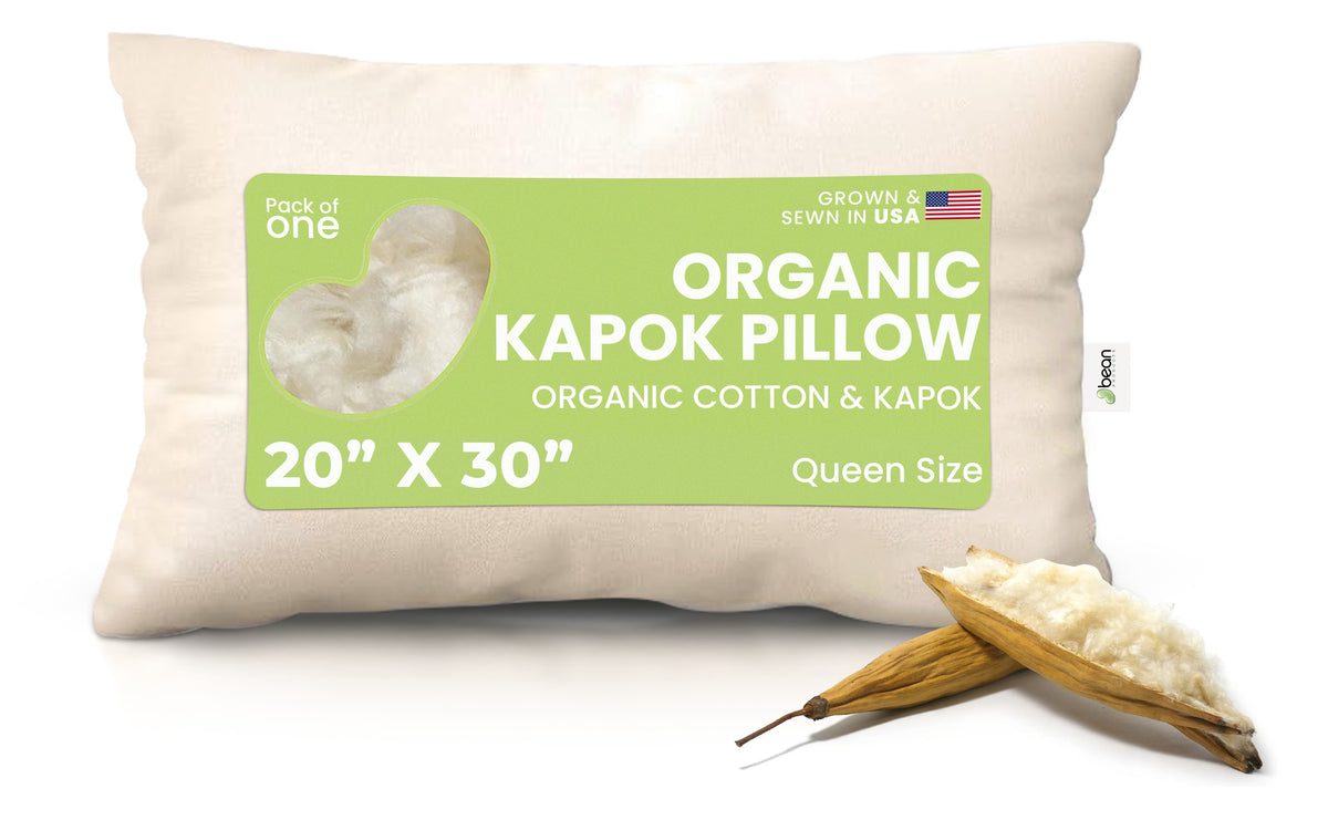 Organic kapok pillow pack branding eco friendly cotton vegan pillows
