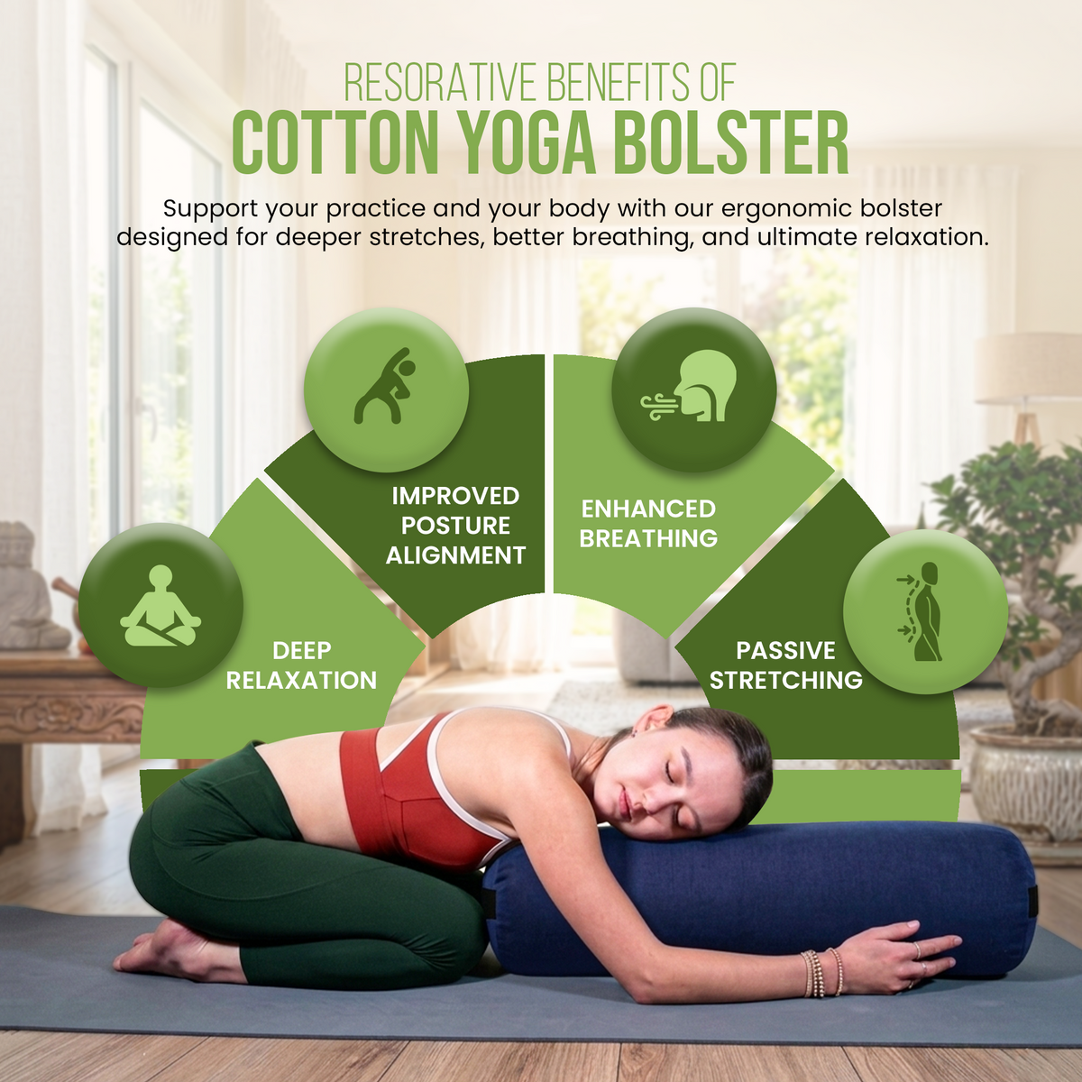 Organic Cotton Yoga Bolster