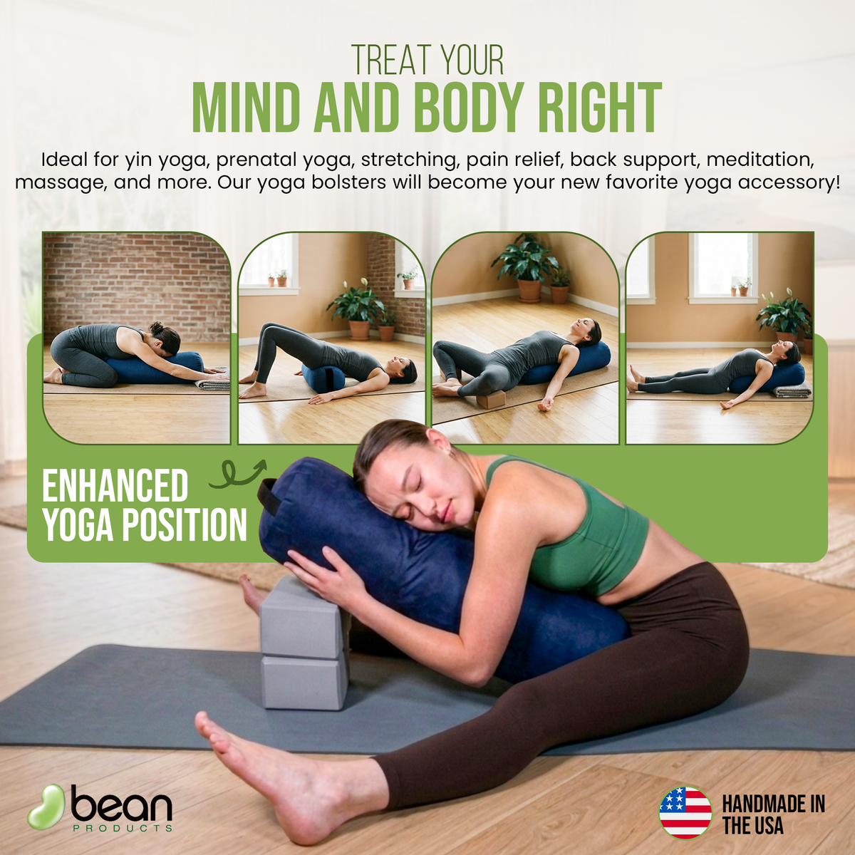 Organic Cotton Yoga Bolster