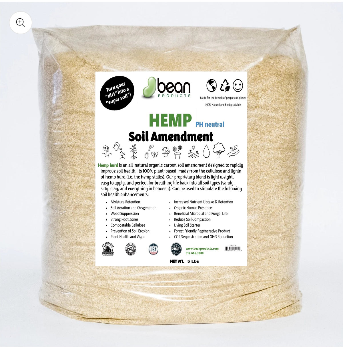 hemp soil amendment 5 pound bag