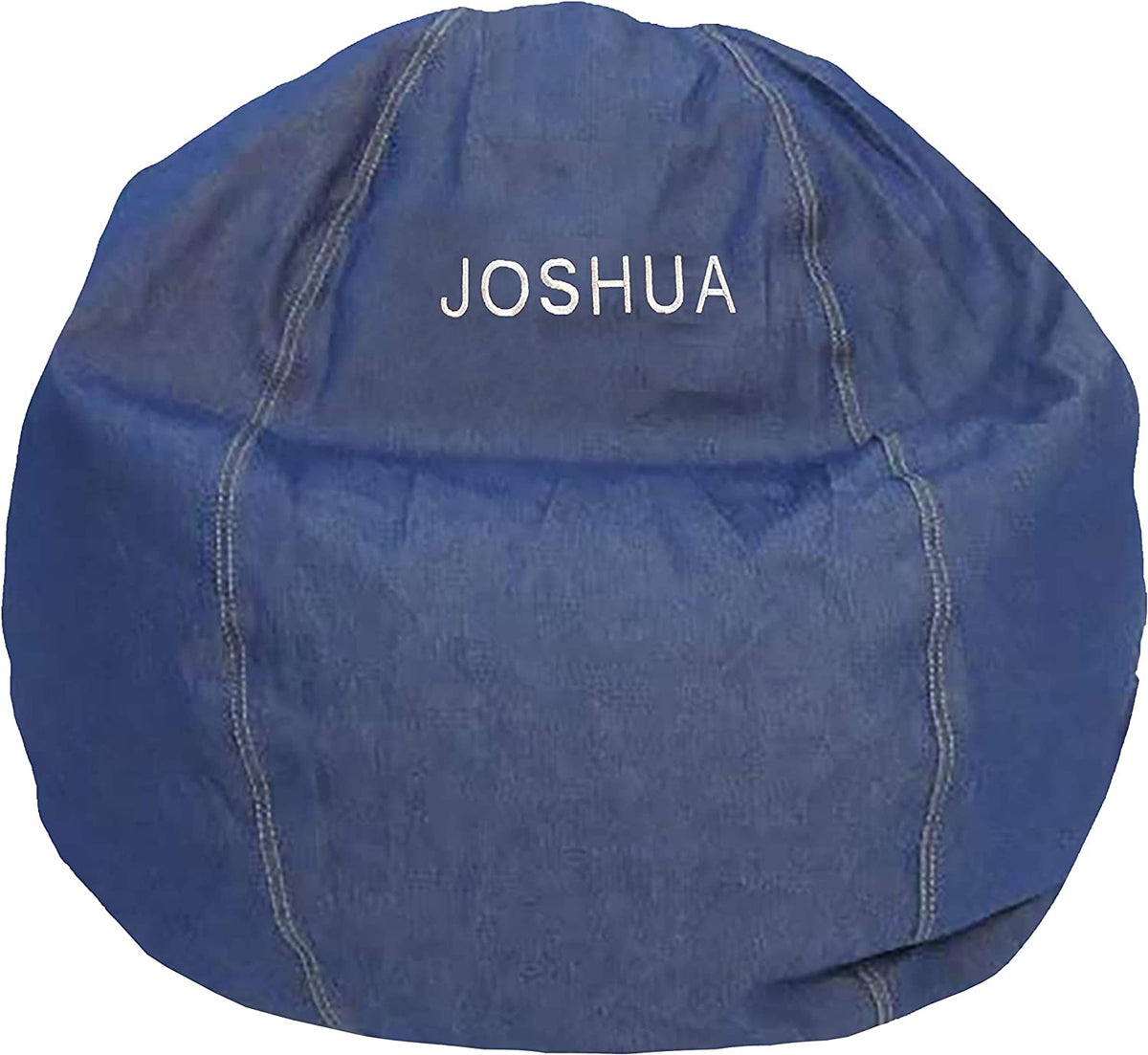 ComfyBean denim blue bean bag chair cover only, heavy-duty fabric floor cushion cover – filling not included