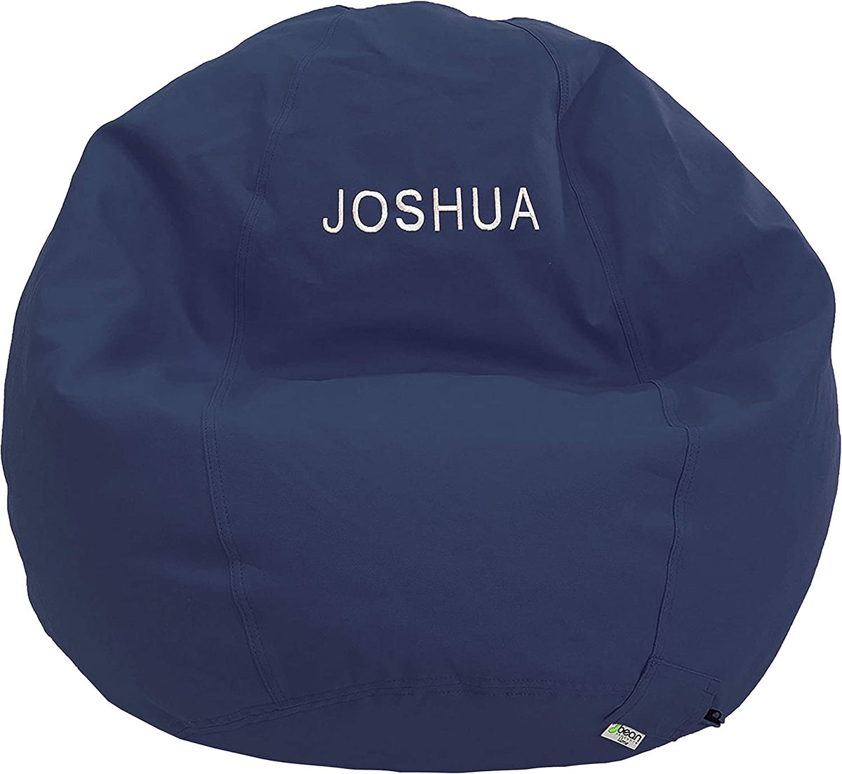 ComfyBean navy blue bean bag chair cover only, oversized round cushion cover – no filling