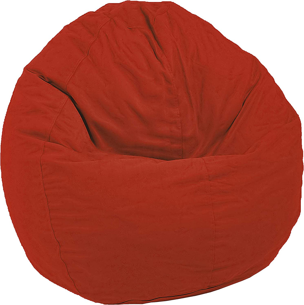 ComfyBean red bean bag chair cover only, soft fabric oversized floor cushion cover