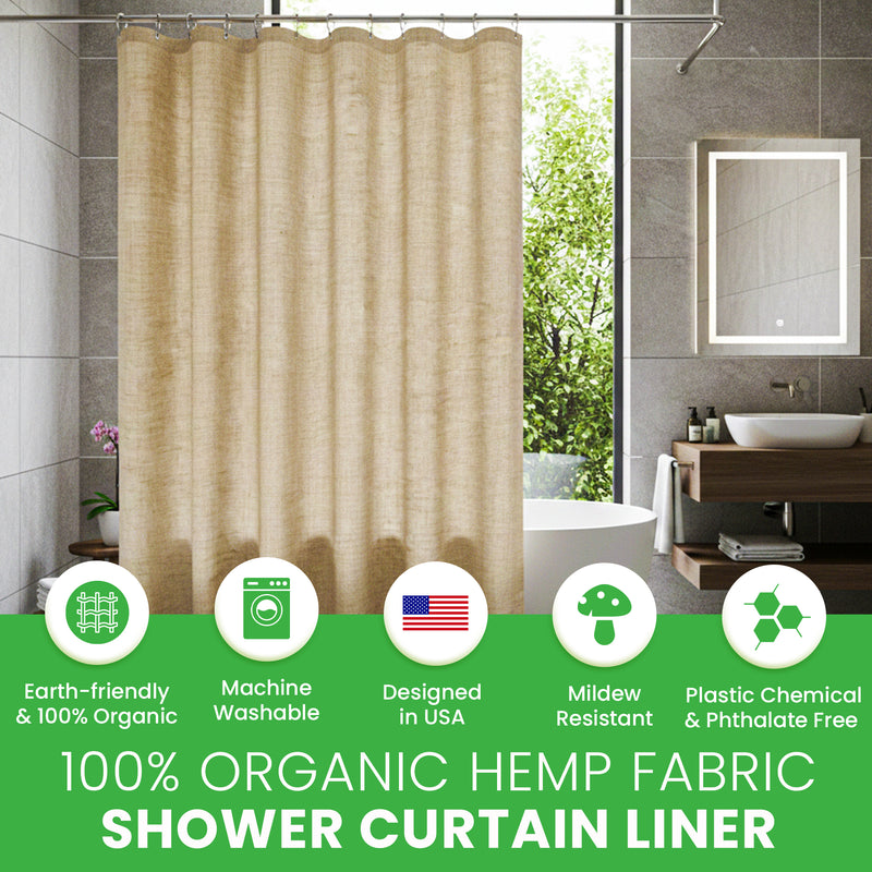 Hemp Shower Curtains - Thumbnail 4