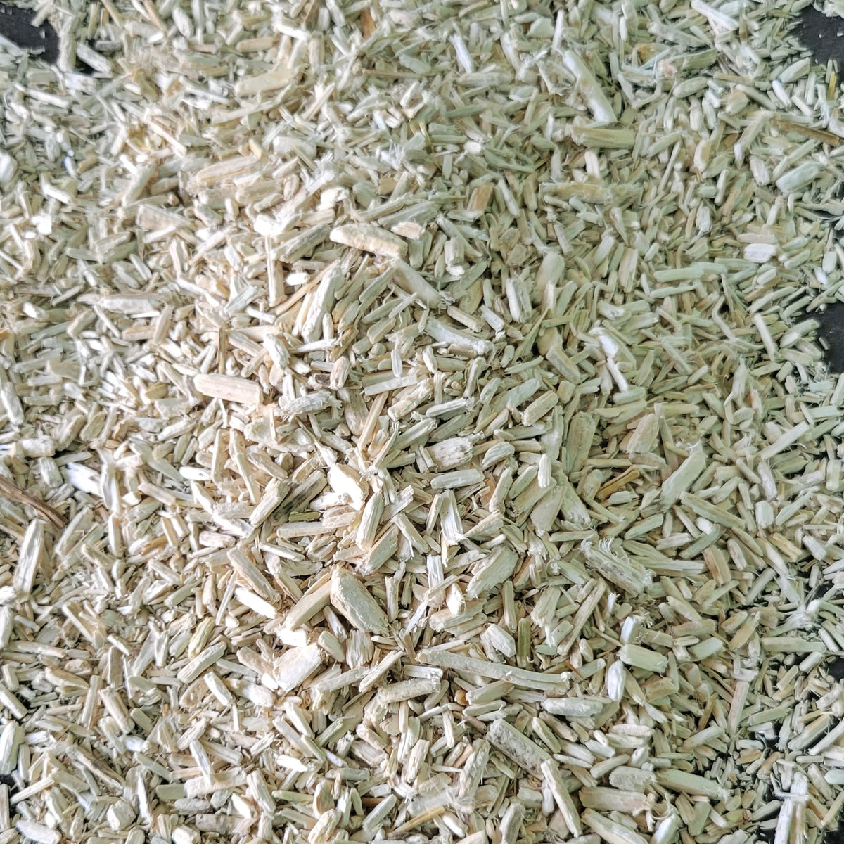 Close-up of organic hemp hurd fibers used for making hempcrete building material