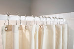 Cotton Shower Curtain – White or Natural, Bath, Tub + Stall Sizes