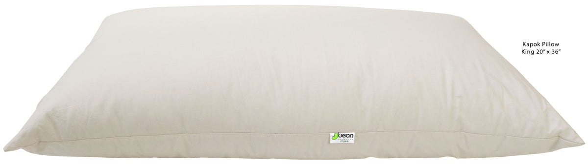 Cylindrical kapok bolster pillow organic cotton fabric plant based filling