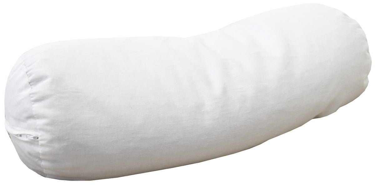 Cylindrical kapok bolster pillow organic cotton fabric plant based filling